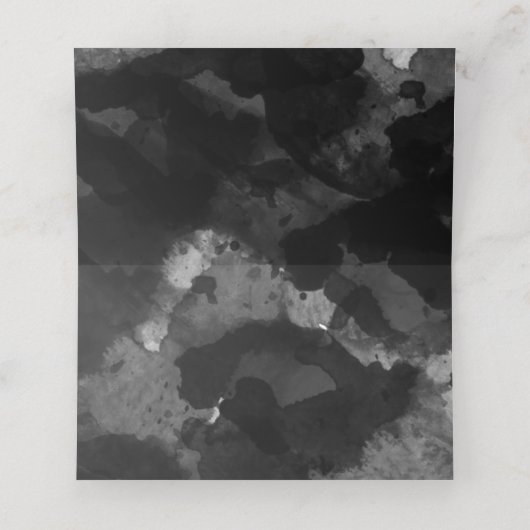 Einfache Schwarz-weiße Hochzeitsstimmung - Platzka Platzkarte (Innenseite Aufgefaltet)