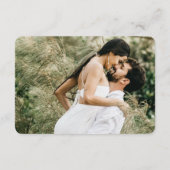 Einfache Schwarz-weiße Hochzeitswebsite QR Code Fo Begleitkarte (Rückseite)