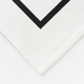 Einfache Schwarz-weiße Initialmonogramm Fleecedecke (Ecke)