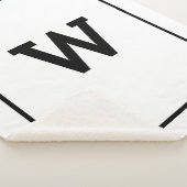 Einfache Schwarz-weiße Initialmonogramm Sherpadecke (3/4)