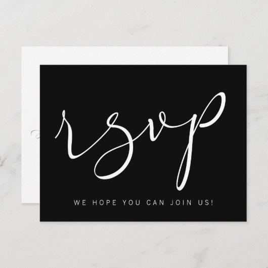 Einfache Schwarz-weiße Kalligrafie UAWG Postkarte (Vorne/Hinten)