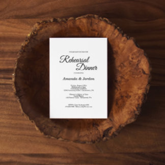 Einfache Schwarz-weiße Kalligraphie Probe Abendess Einladung