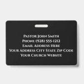 Einfache Schwarz-weiße Kontur Ausweis (Rückseite)