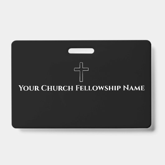 Einfache Schwarz-weiße Kontur Ausweis (Vorderseite)