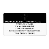 Einfache Schwarz-weiße Kontur-Kirchenkennzeichen (Vorne)