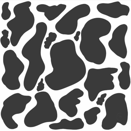 Einfache Schwarz-weiße Kuh Spots Tier Aufkleber (Vorderseite)