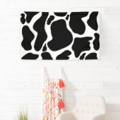 Einfache Schwarz-weiße Kuh Spots Tier Banner (Insitu)