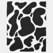 Einfache Schwarz-weiße Kuh Spots Tier Fleecedecke (Vorderseite)