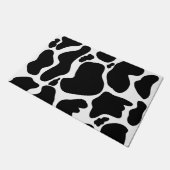 Einfache Schwarz-weiße Kuh Spots Tier Fußmatte (Schrägansicht)