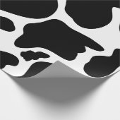 Einfache Schwarz-weiße Kuh Spots Tier Geschenkpapier (Ecke)