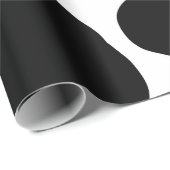 Einfache Schwarz-weiße Kuh Spots Tier Geschenkpapier (Rolleneckpunkt)