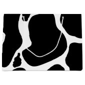 Einfache Schwarz-weiße Kuh Spots Tier Große Geschenktüte (Vorderseite)