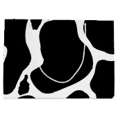 Einfache Schwarz-weiße Kuh Spots Tier Große Geschenktüte (Rückseite)