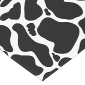 Einfache Schwarz-weiße Kuh Spots Tier Kurzer Tischläufer (Ecke)