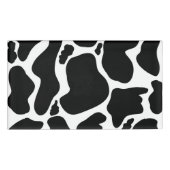 Einfache Schwarz-weiße Kuh Spots Tier Namenschild (Vorderseite)