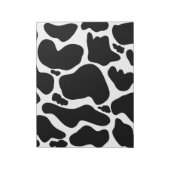 Einfache Schwarz-weiße Kuh Spots Tier Notizblock (Rotiert)