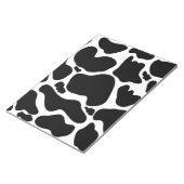 Einfache Schwarz-weiße Kuh Spots Tier Notizblock (angewinkelt)
