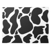 Einfache Schwarz-weiße Kuh Spots Tier Notizblock (Vorderseite)