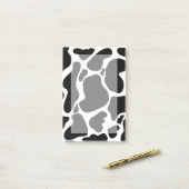 Einfache Schwarz-weiße Kuh Spots Tier Post-it Klebezettel (Auf Schreibtisch)