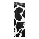 Einfache Schwarz-weiße Kuh Spots Tier Thermosbecher (Nach rechts gedreht)