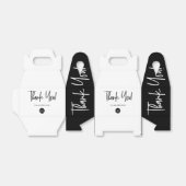 Einfache Schwarz-weiße Kundenempfehlung für Logos Geschenkschachtel (Ungefaltet)