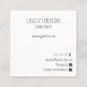 Einfache Schwarz-weiße Kundenvergütung Vielen Dank Quadratische Visitenkarte (Rückseite)