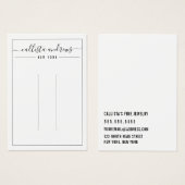 Einfache Schwarz-weiße Kursivklappen-Videokarte (Vorne & Hinten)