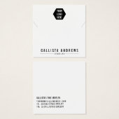 Einfache Schwarz-weiße Logo-Netzwerkkarte (Vorne & Hinten)