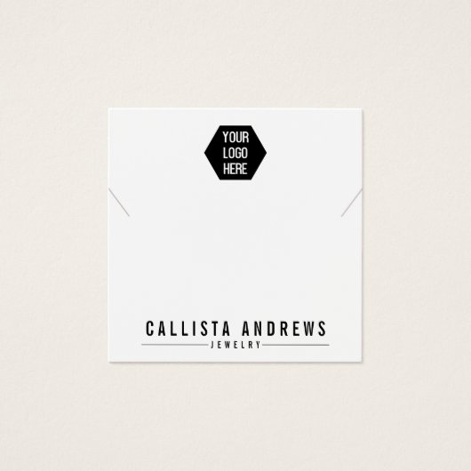 Einfache Schwarz-weiße Logo-Netzwerkkarte (Vorderseite)