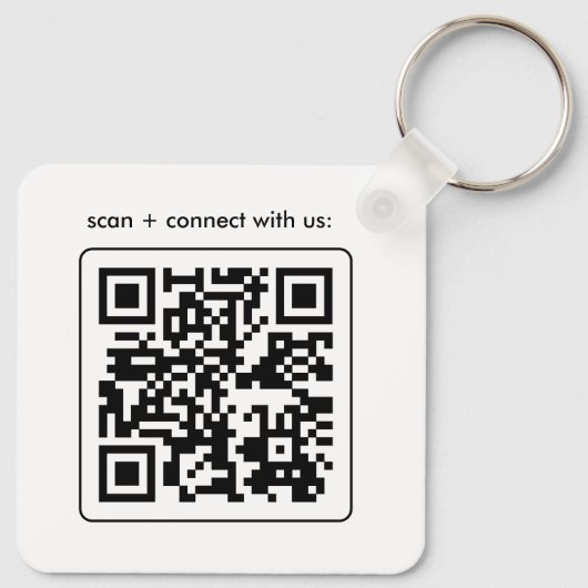 Einfache Schwarz-weiße Logo-Schlüsselanhänger Schlüsselanhänger (Rückseite)