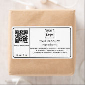 Einfache schwarz-weiße Logoetiketten (Insitu)