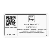 Einfache schwarz-weiße Logoetiketten (Vorne)