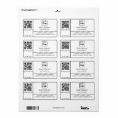 Einfache schwarz-weiße Logoetiketten (Vorne)