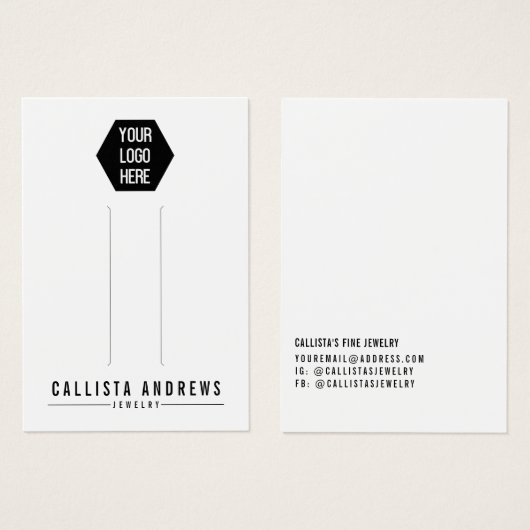 Einfache Schwarz-weiße Mehrhaarklappenkarte (Vorne & Hinten)