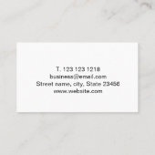 EINFACHE SCHWARZ-WEISSE MINIMAL-SCRIPT-HANDSCHRIFT VISITENKARTE (Rückseite)