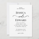 Einfache Schwarz-weiße Moderne Highlights Einladung (Vorderseite)