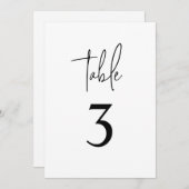 Einfache Schwarz-weiße Moderne Minimalistische Tis Einladung (Vorne/Hinten)