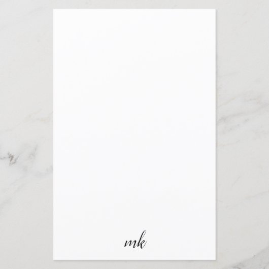 Einfache Schwarz-weiße moderne Speisekarte für Hoc (Rückseite)