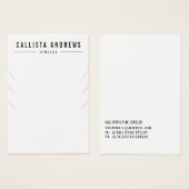 Einfache Schwarz-weiße Multifunktionsanzeigekarte (Vorne & Hinten)