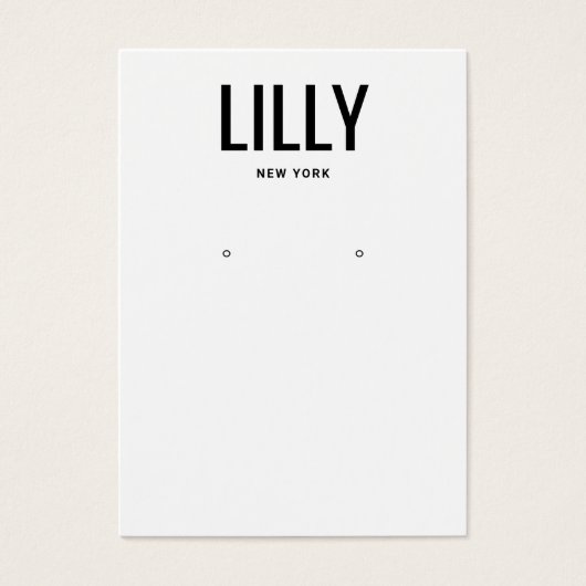 Einfache Schwarz-weiße Ohrhörkarte (Vorderseite)