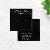 Einfache Schwarz-weiße Ohrring-Display-Karte (Schreibtisch)