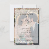 Einfache Schwarz-weiße Overlay Elegantes Foto Hoch Einladung (Vorderseite)