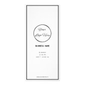 Einfache schwarz-weiße Preisliste Werbekarte (Vorne)