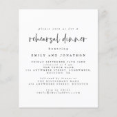 Einfache Schwarz-weiße Probe Einladung (Vorderseite)