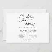 Einfache Schwarz-weiße Probe Einladung (Vorderseite)