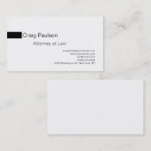 Einfache Schwarz-weiße Rechtsanwaltskanzlei mit Vi Visitenkarte (Vorne/Hinten)