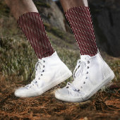 Einfache Schwarz-weiße rote Streifen Muster Abstra Socken