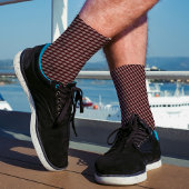 Einfache Schwarz-weiße rote Streifen Muster Abstra Socken