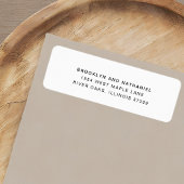 Einfache Schwarz-weiße Rücksendeadresse