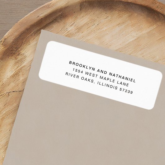 Einfache Schwarz-weiße Rücksendeadresse